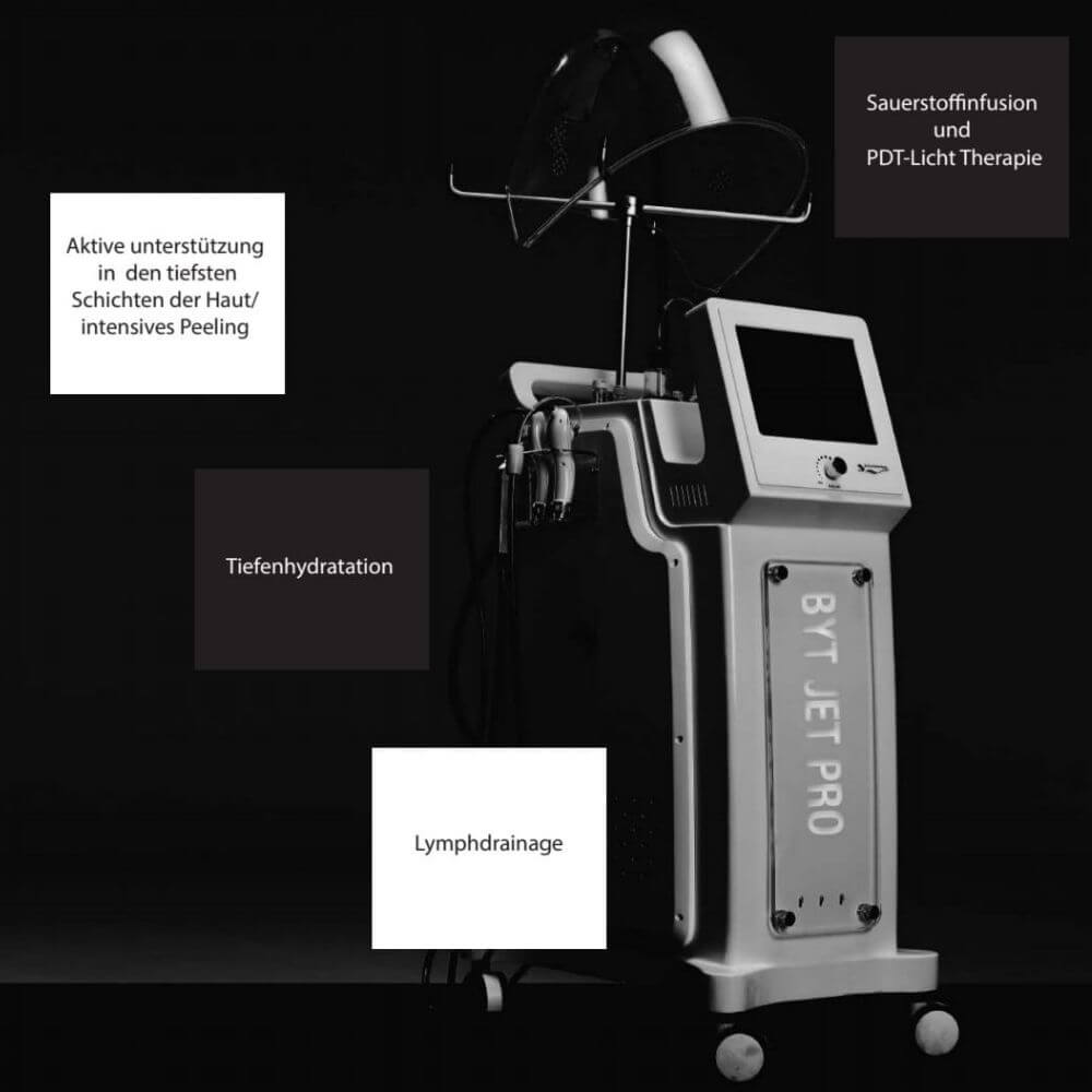 BYT JET PRO Gerät für Peeling, Sauerstoffinfusion und Anti-Aging Behandlung im Kosmetikstudio in Wiener Neustadt